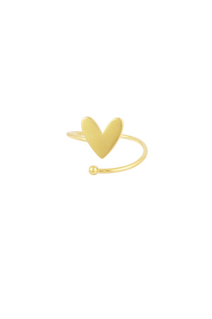 Gedraaide liefdes ring - goud  h5 