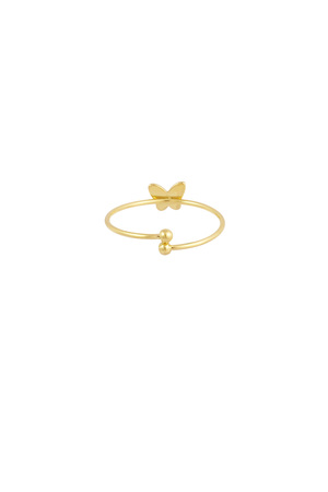 Simpele vlinder ring - goud  h5 Afbeelding3