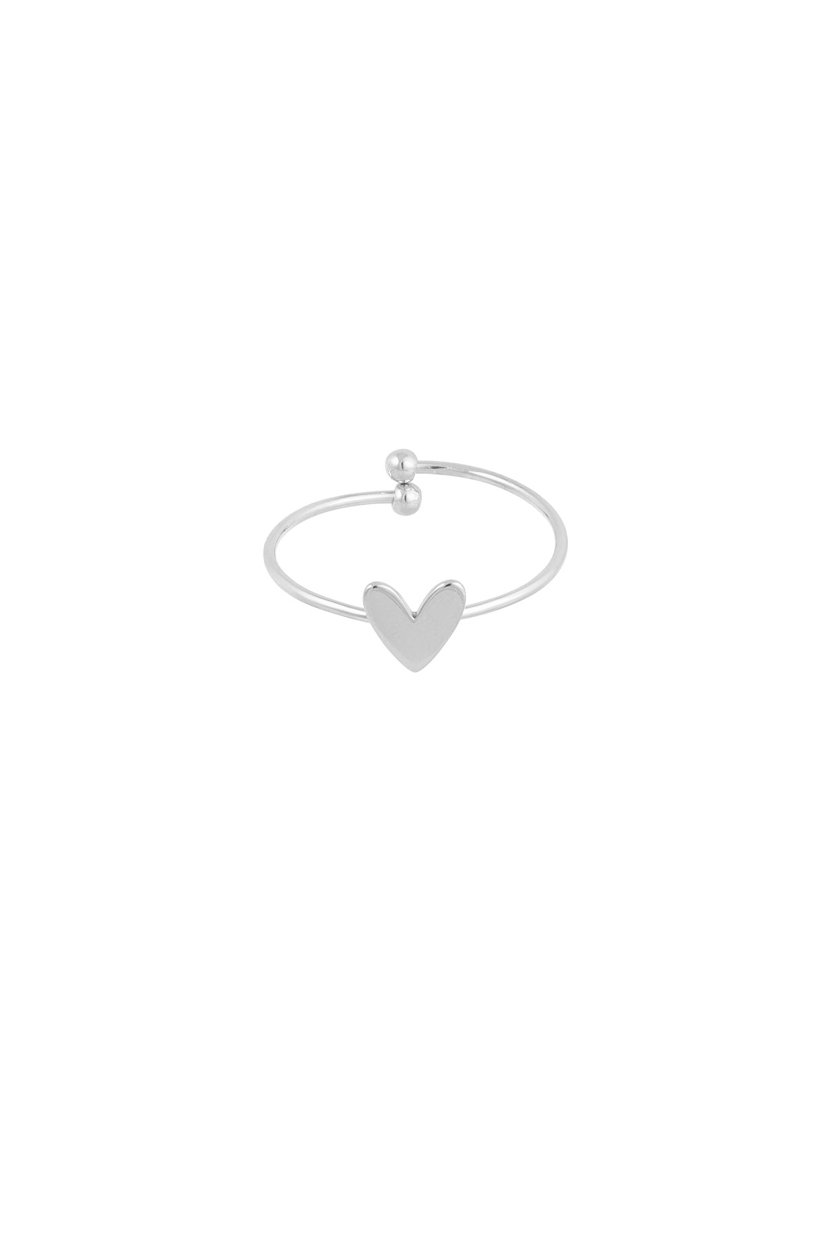 Simple love ring - Silver Color color