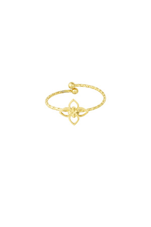 Grazioso anello con trifoglio - Oro h5 