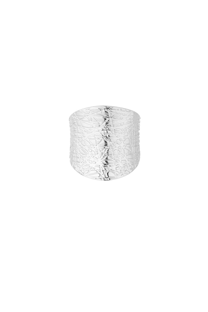 Vintage großer Statement-Ring – Silber 