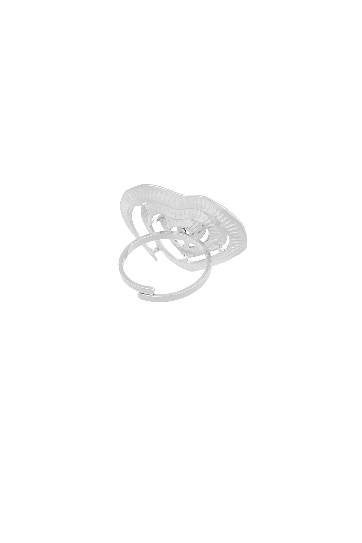 Statement-Herzring mit Perle – Silber h5 Bild3