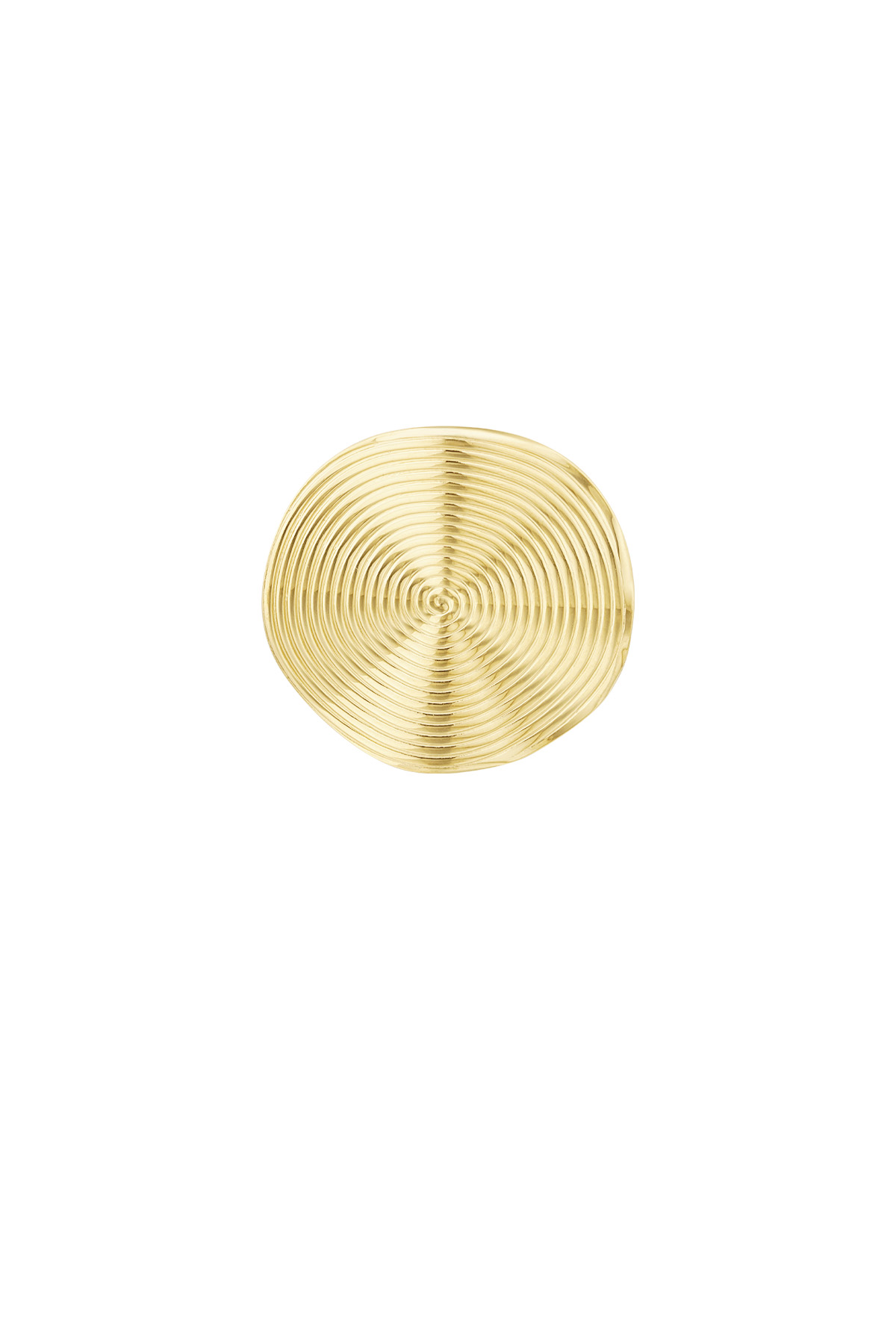 Ring with round pattern - gold