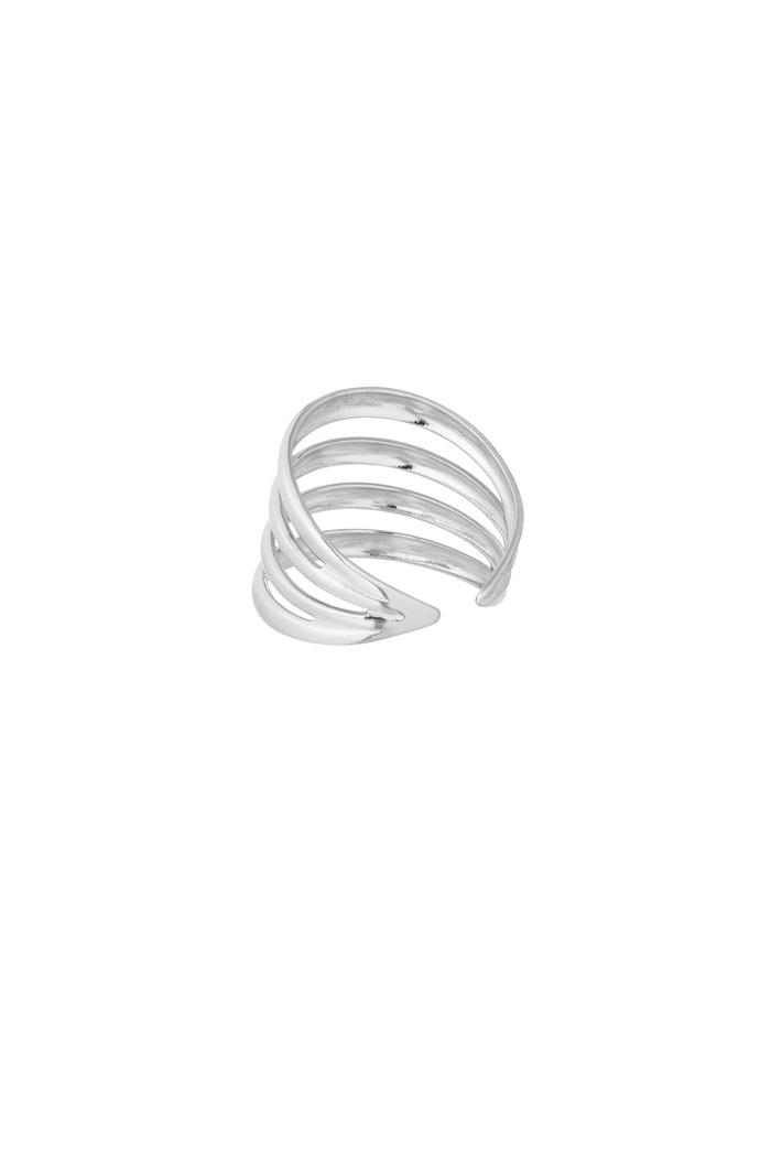 Vintage vierlaagse ring - zilver Afbeelding4