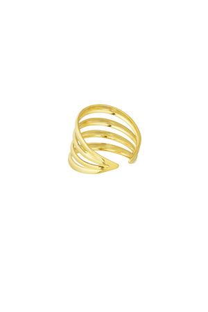 Vintage vierlaagse ring - goud h5 Afbeelding4