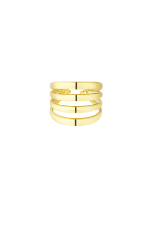 Vintage four-layer ring - gold h5 
