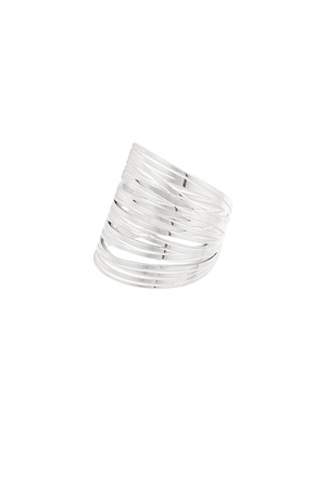 Long statement open ring - silver h5 Picture3