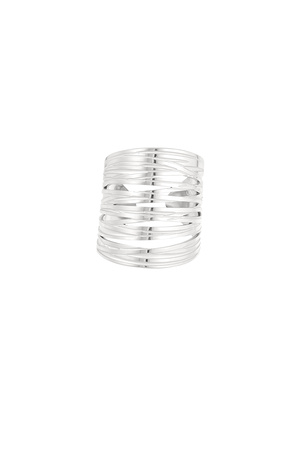Long statement open ring - silver h5 