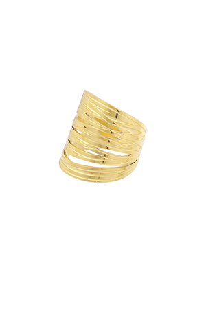 Long statement open ring - gold h5 Picture3