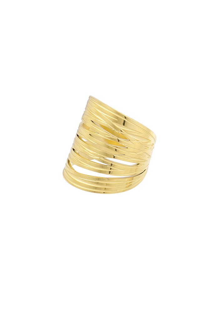 Long statement open ring - gold Picture3