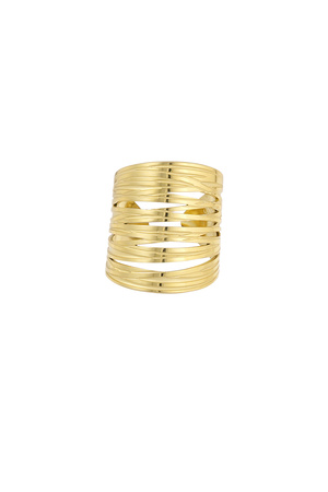 Long statement open ring - gold h5 