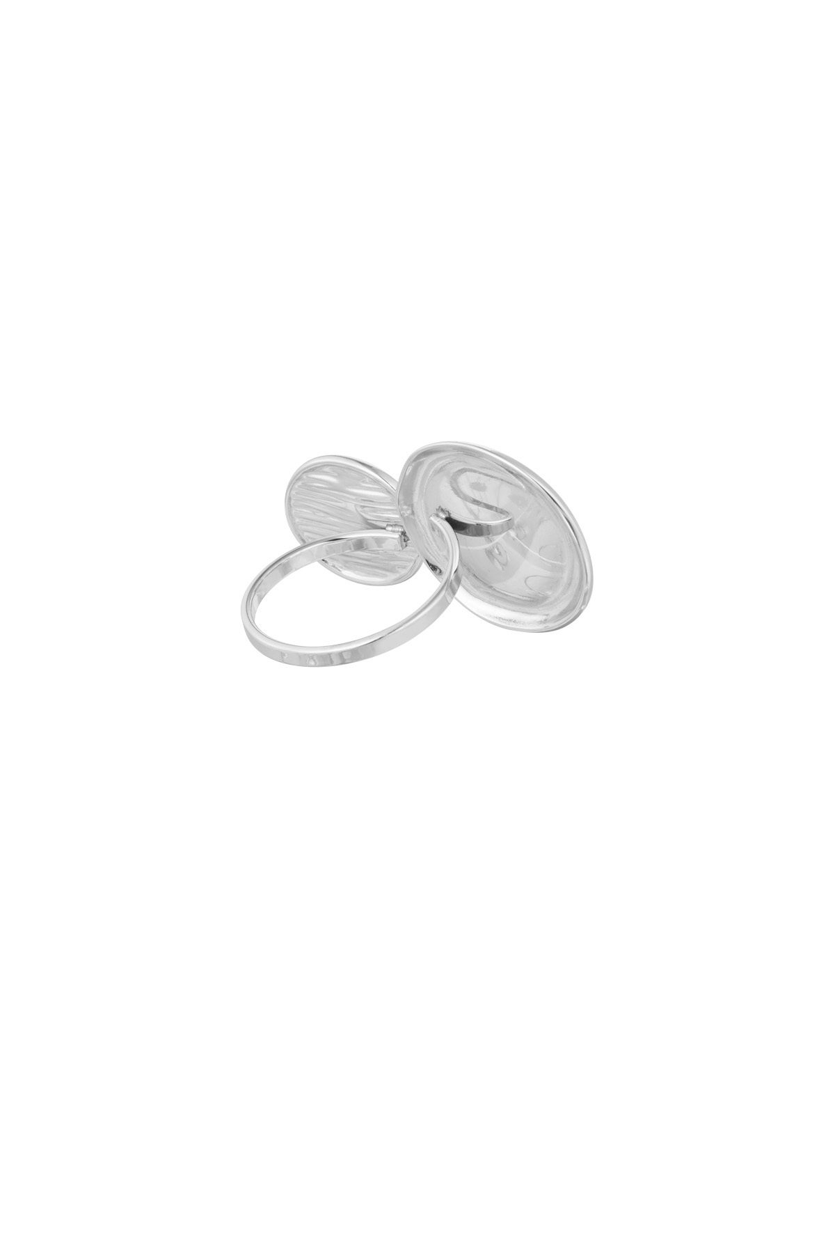 Ring cirkels groot - Zilver Afbeelding3