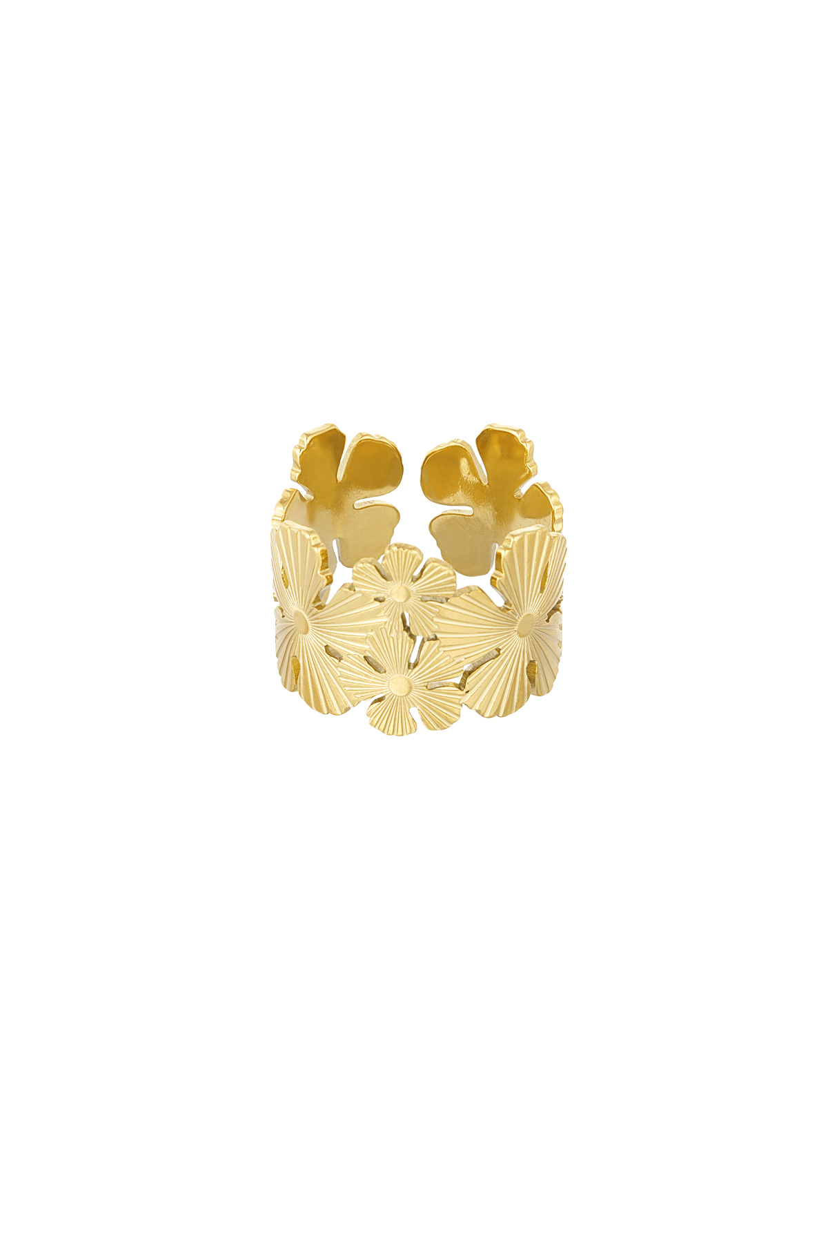 Statement ring flower - Gold color 2