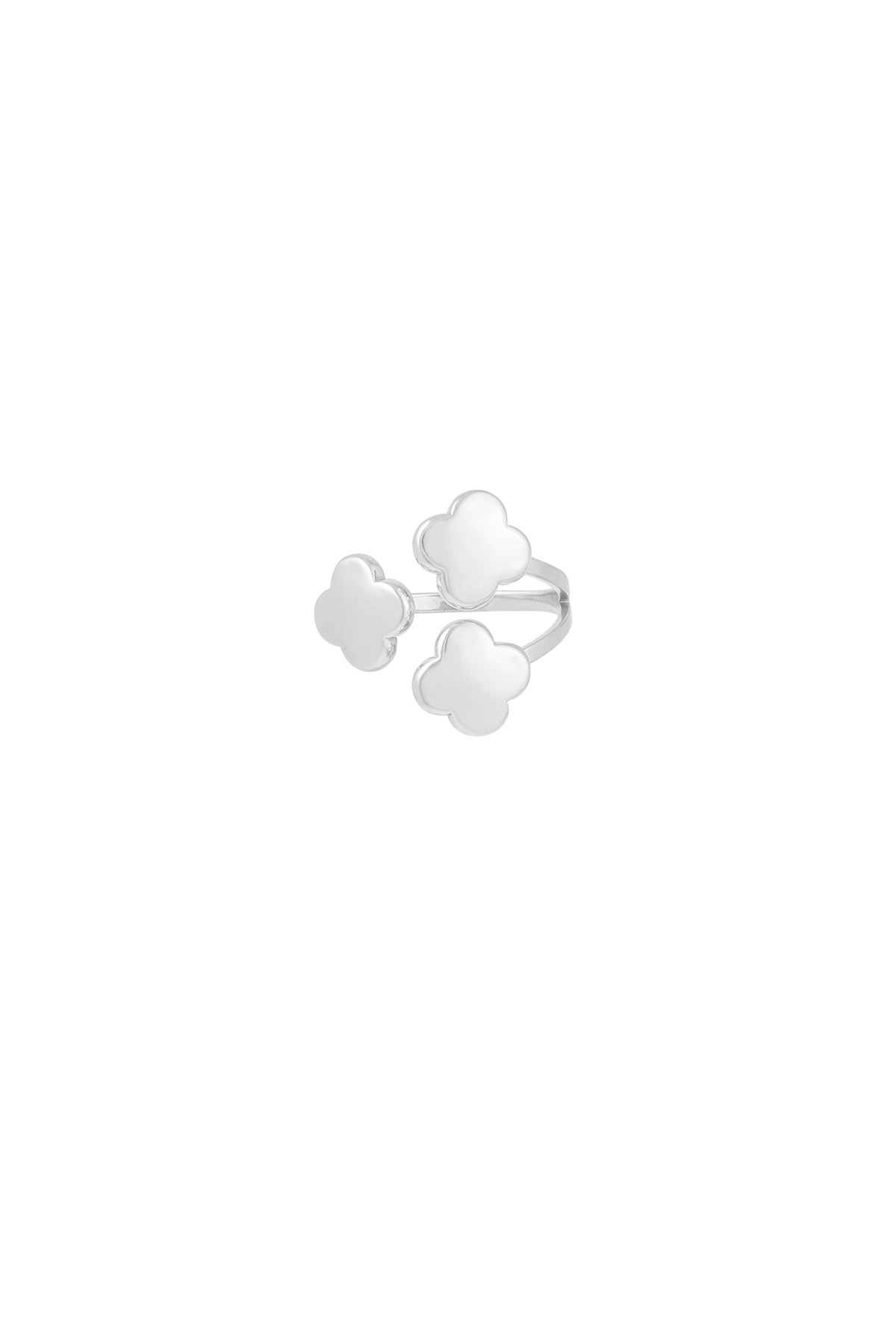 Ring triple clover - silver