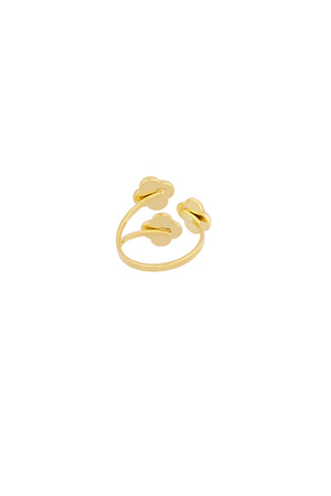 Ring triple clover - gold h5 Picture3