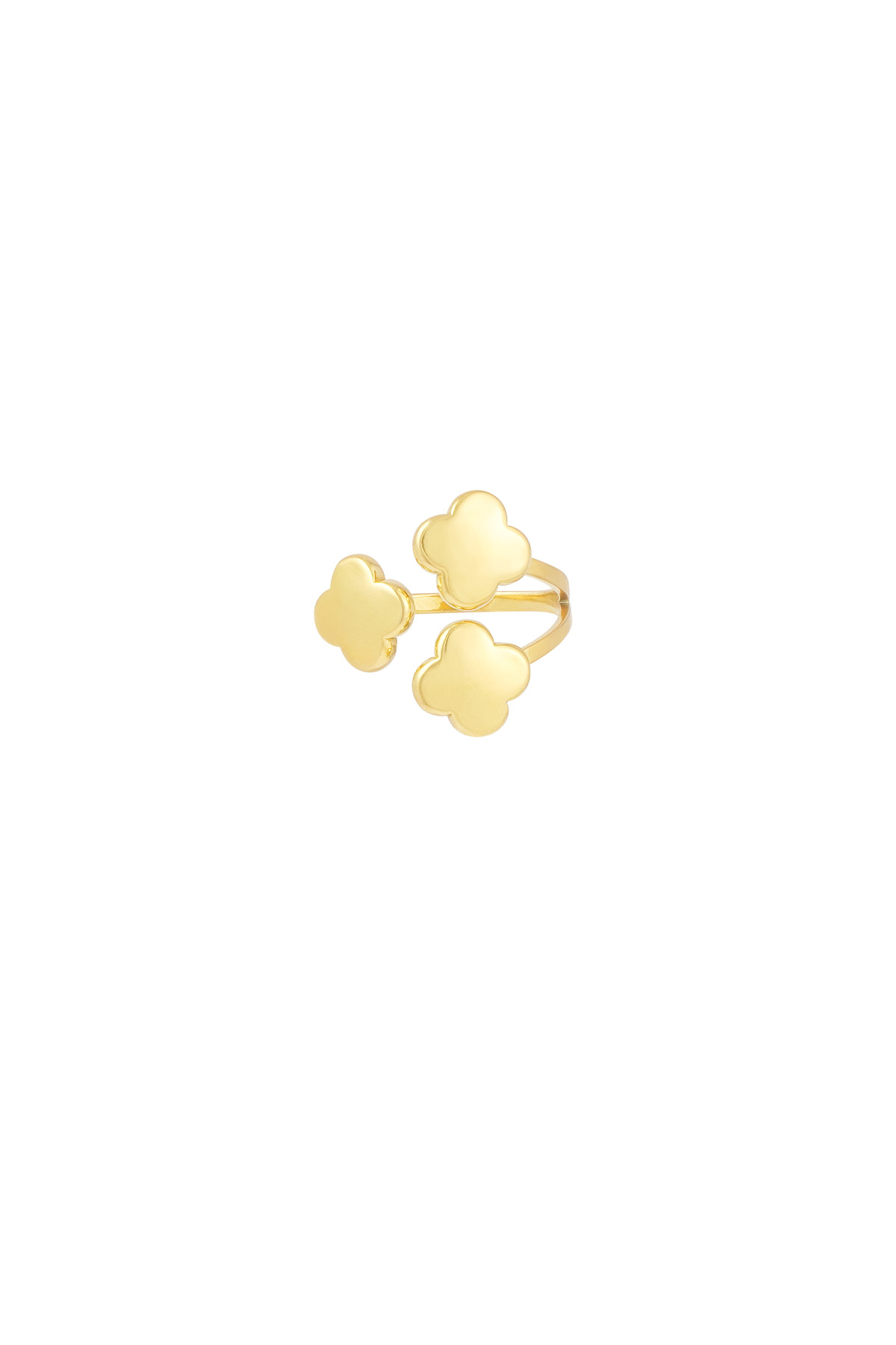 Ring triple clover - gold h5 