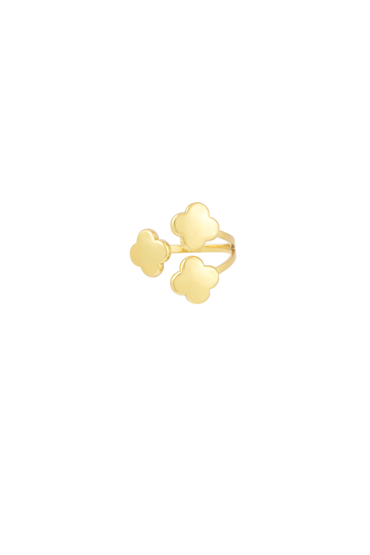 Ring triple clover - Gold color 2