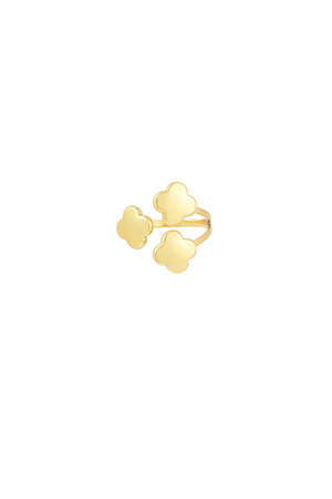 Anello triplo trifoglio - oro h5 