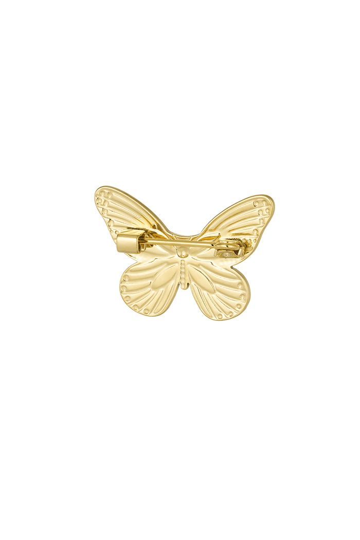 Schmetterlingsbrosche - Gold Bild3