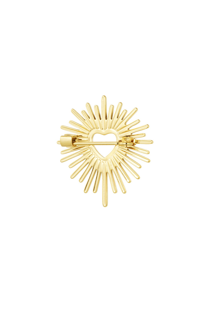 Sun love brooch - gold  Picture2