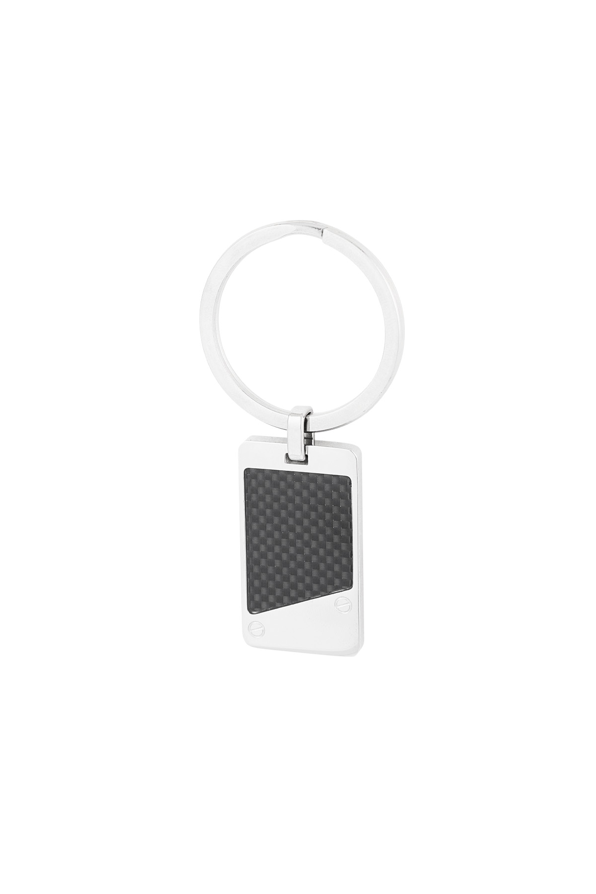 Keychain with braided charm - Silver Color color 2