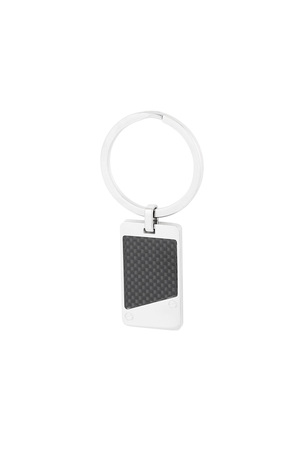 Keychain with braided charm - silver h5 