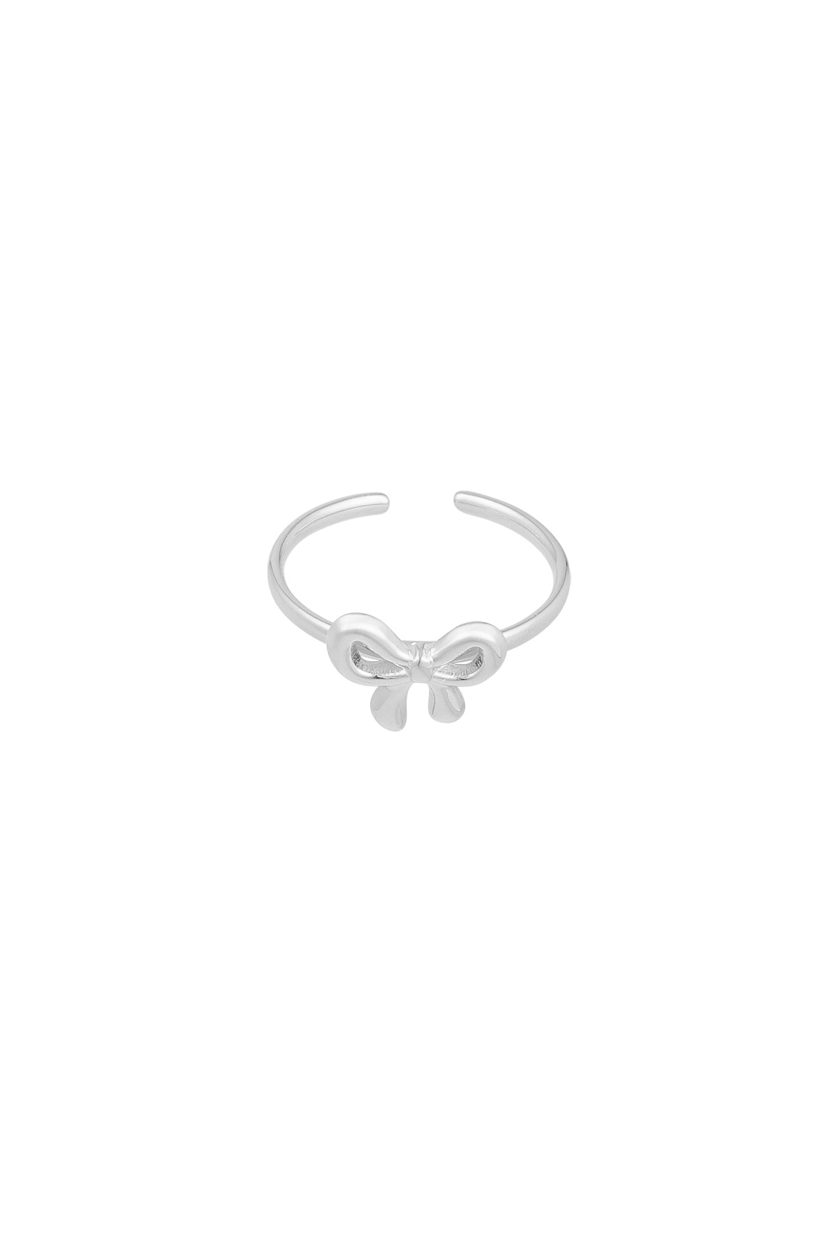 Simple bow ring - silver 
