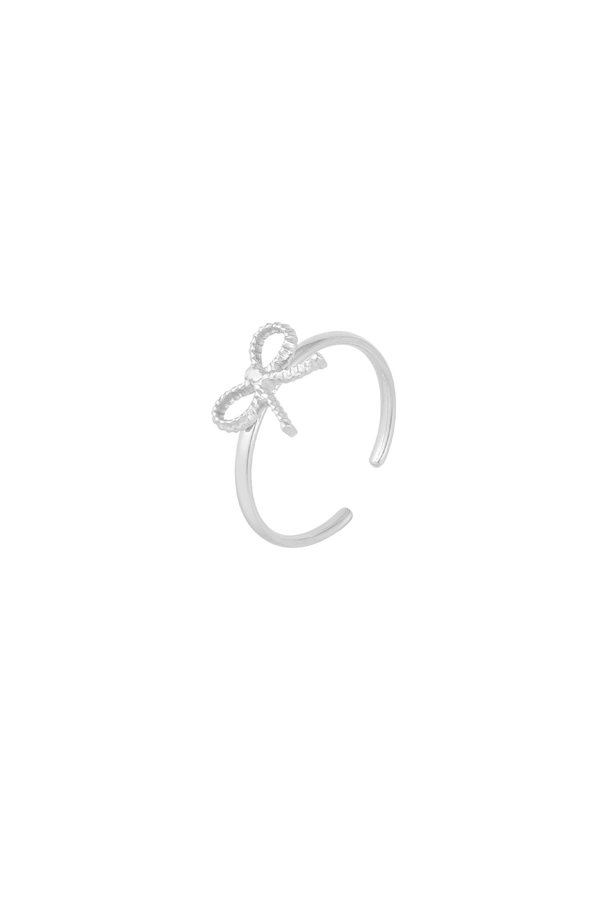 Ring bow basic - zilver
