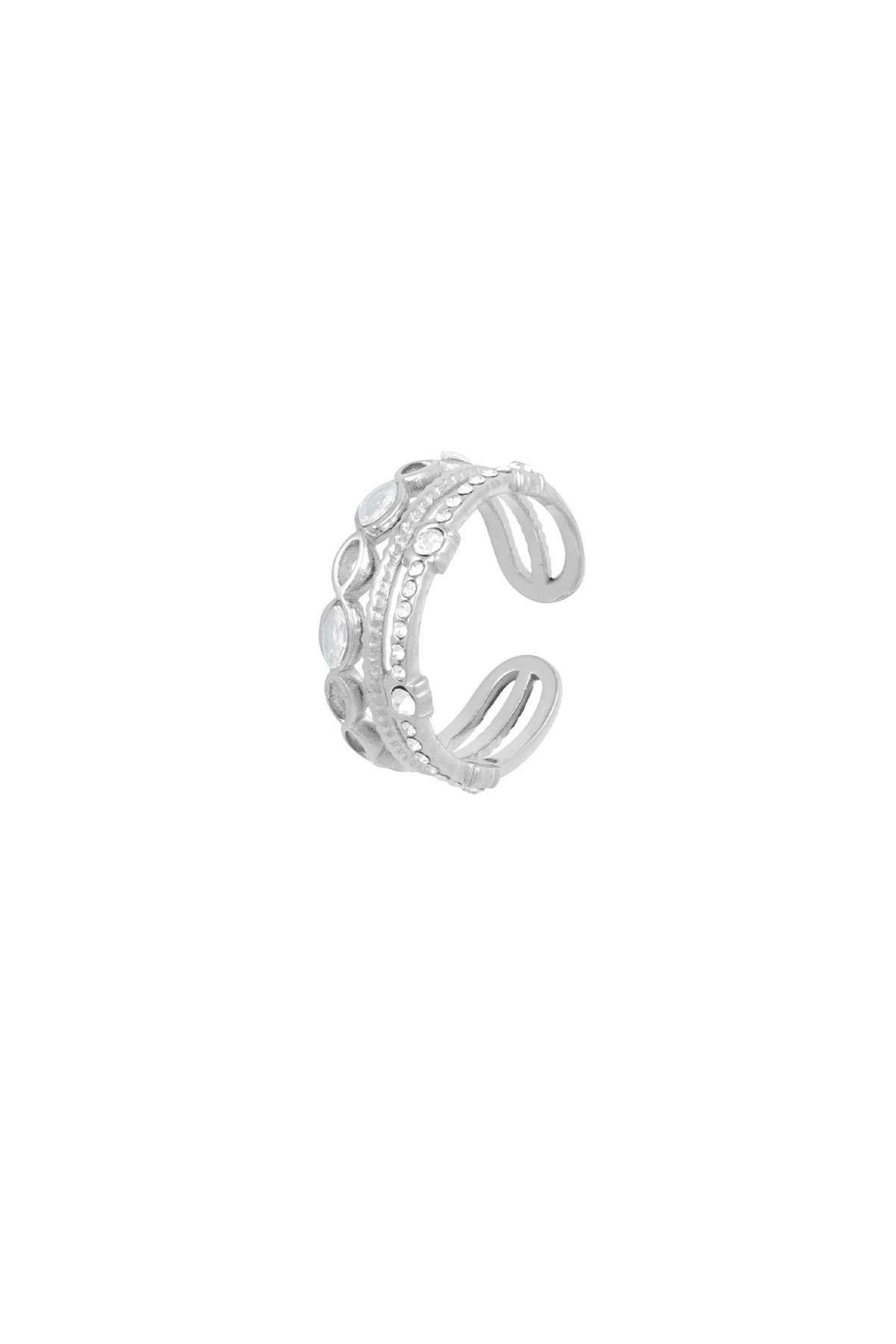 Triple love ring - silver  h5 Picture4