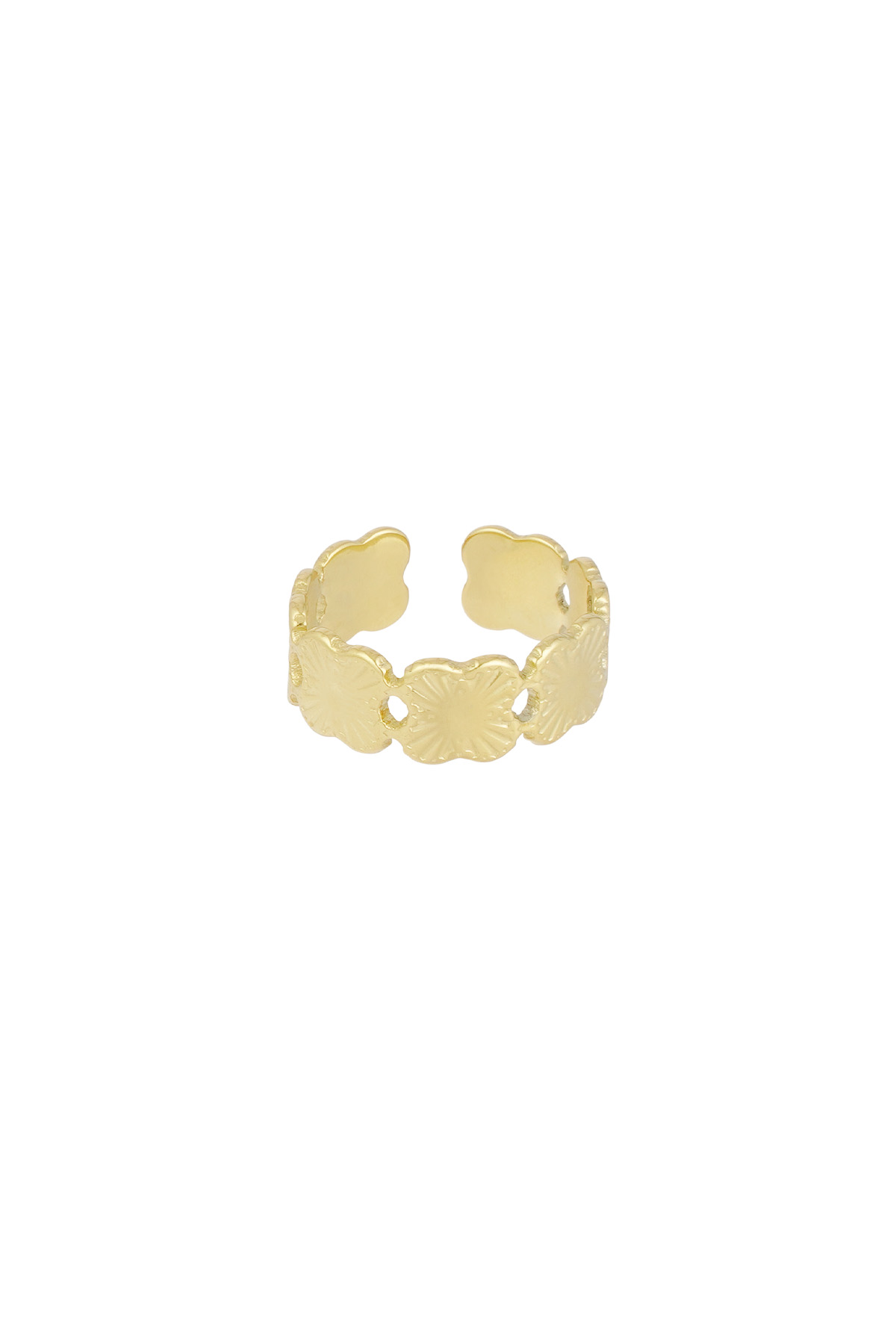 Trifogli collegati ad anello - oro