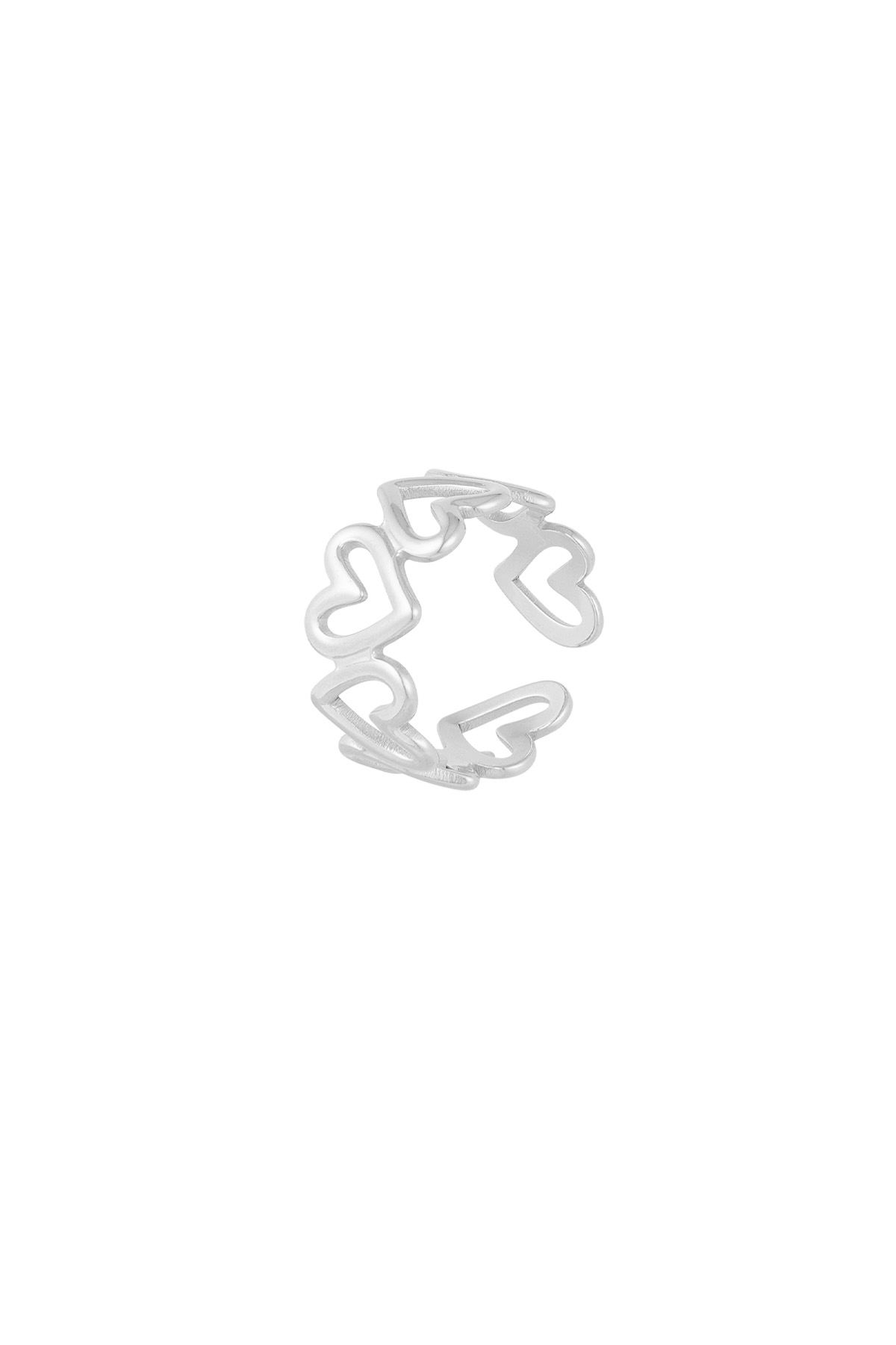 Twisted love ring - zilver 