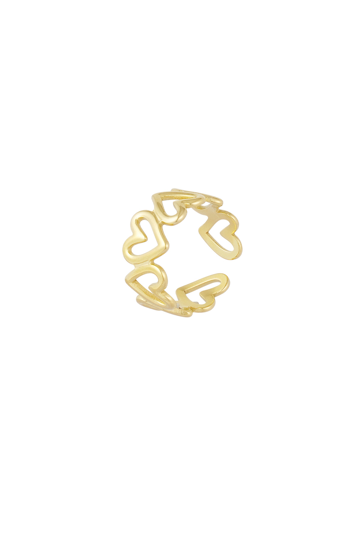 Bükülmüş aşk yüzüğü - altın h5 