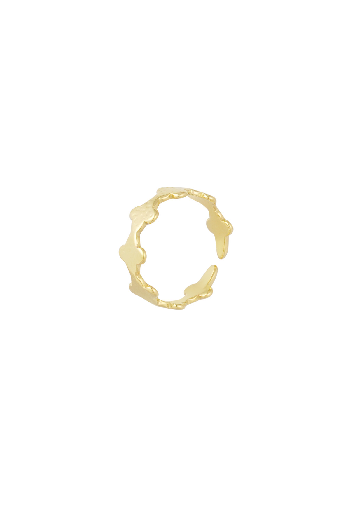 Anello vibrazioni di trifoglio - oro
