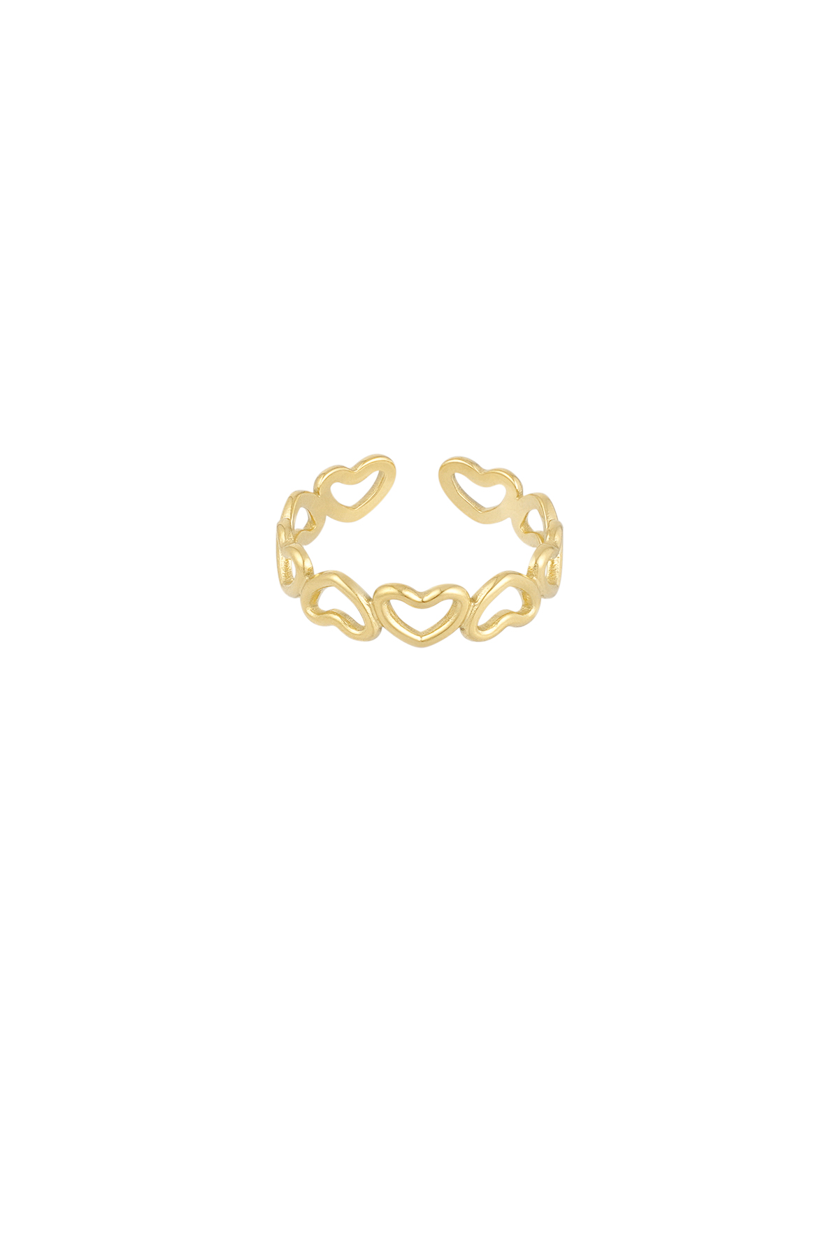 Love all over ring - goud  h5 
