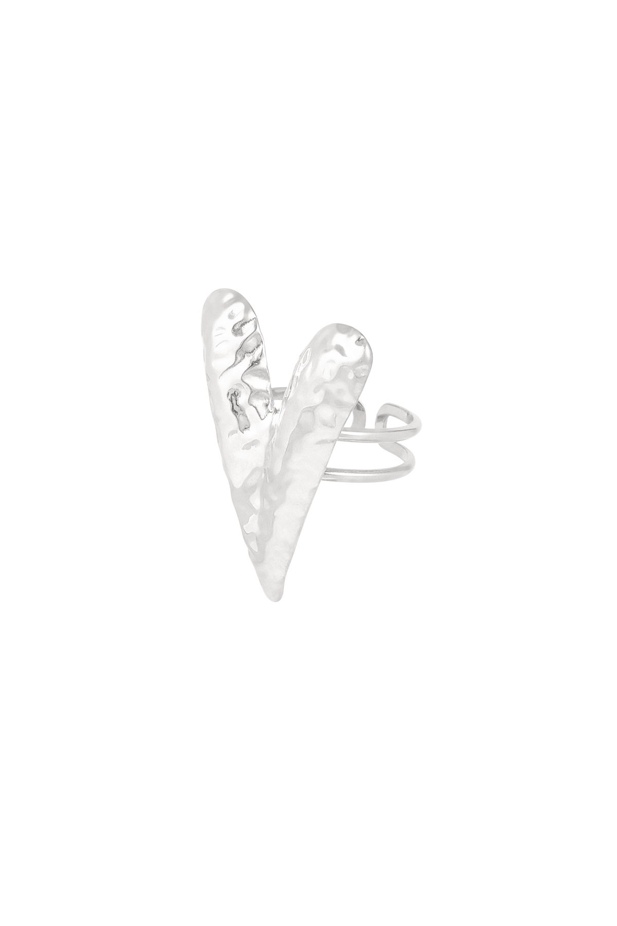 Structured love ring - zilver  