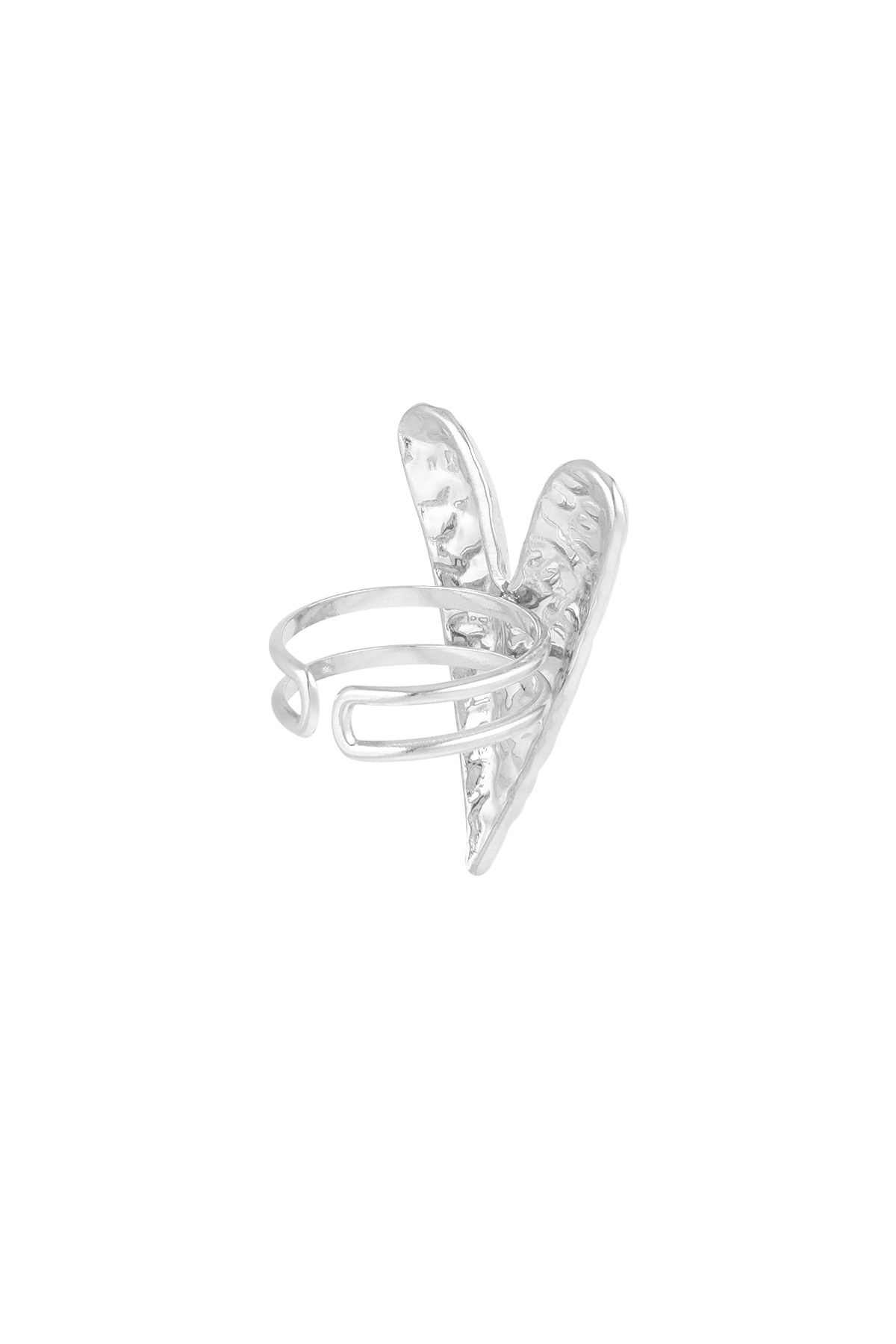 Structured love ring - zilver  h5 Afbeelding4