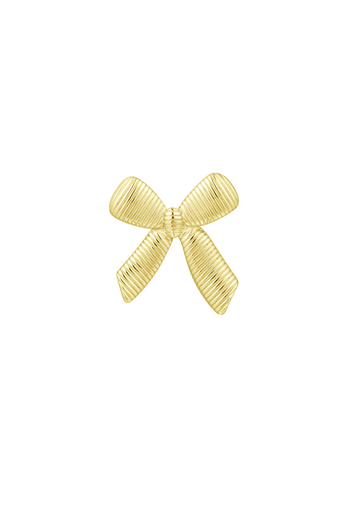 Anello semplice con fiocco - oro  h5 Immagine4