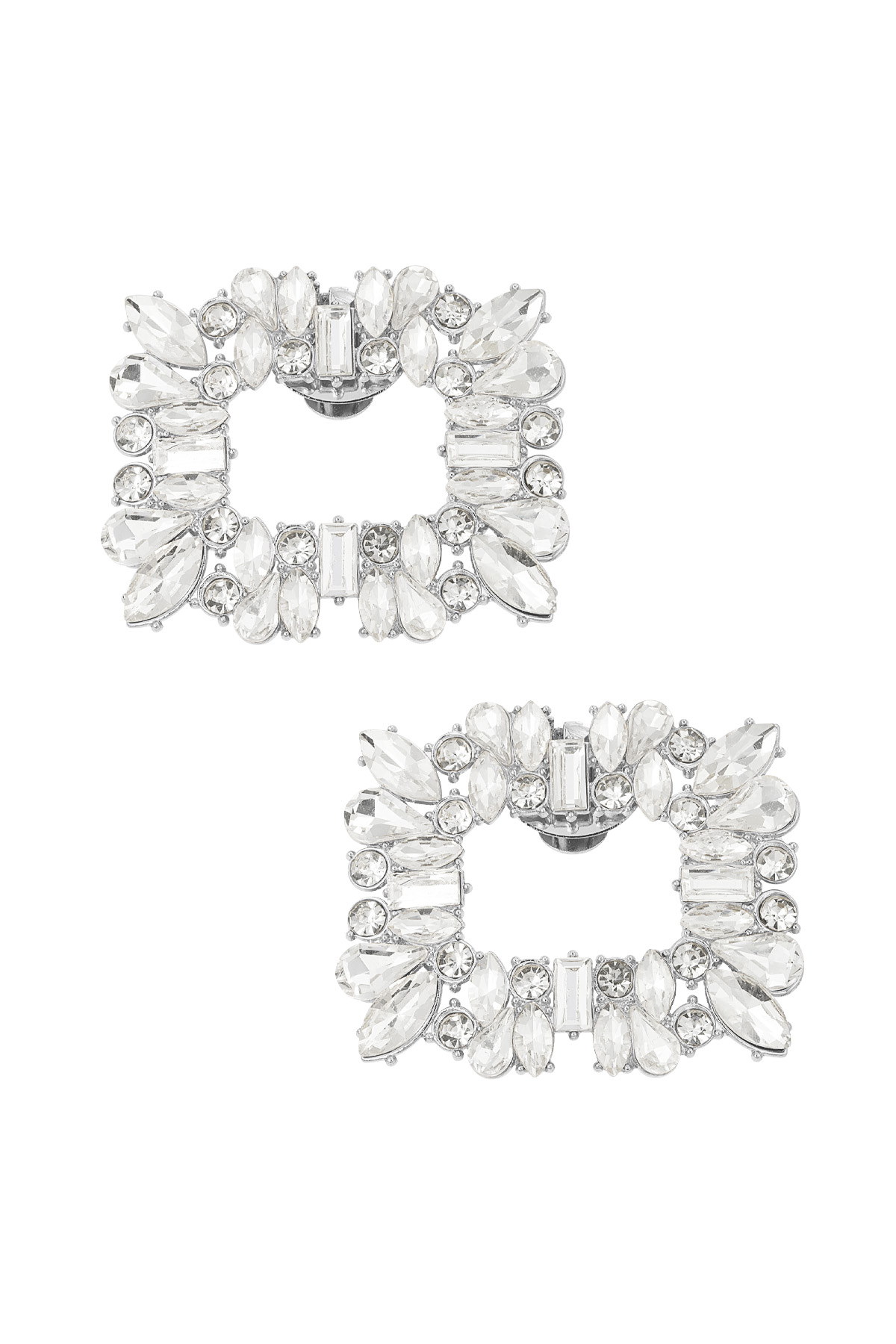 Glamorous shoe clips - silver h5 