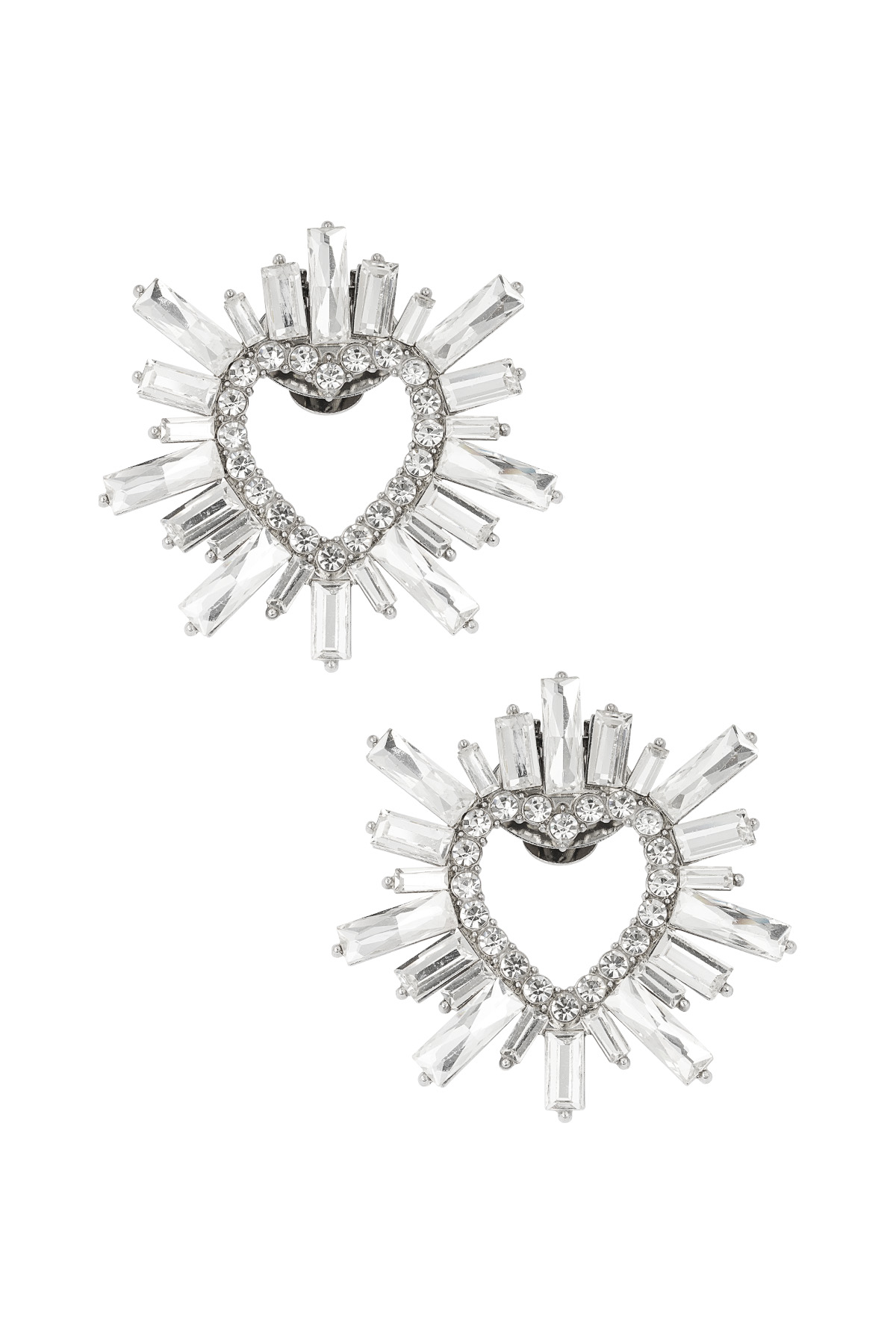 Shiney love schoenclips - zilver  