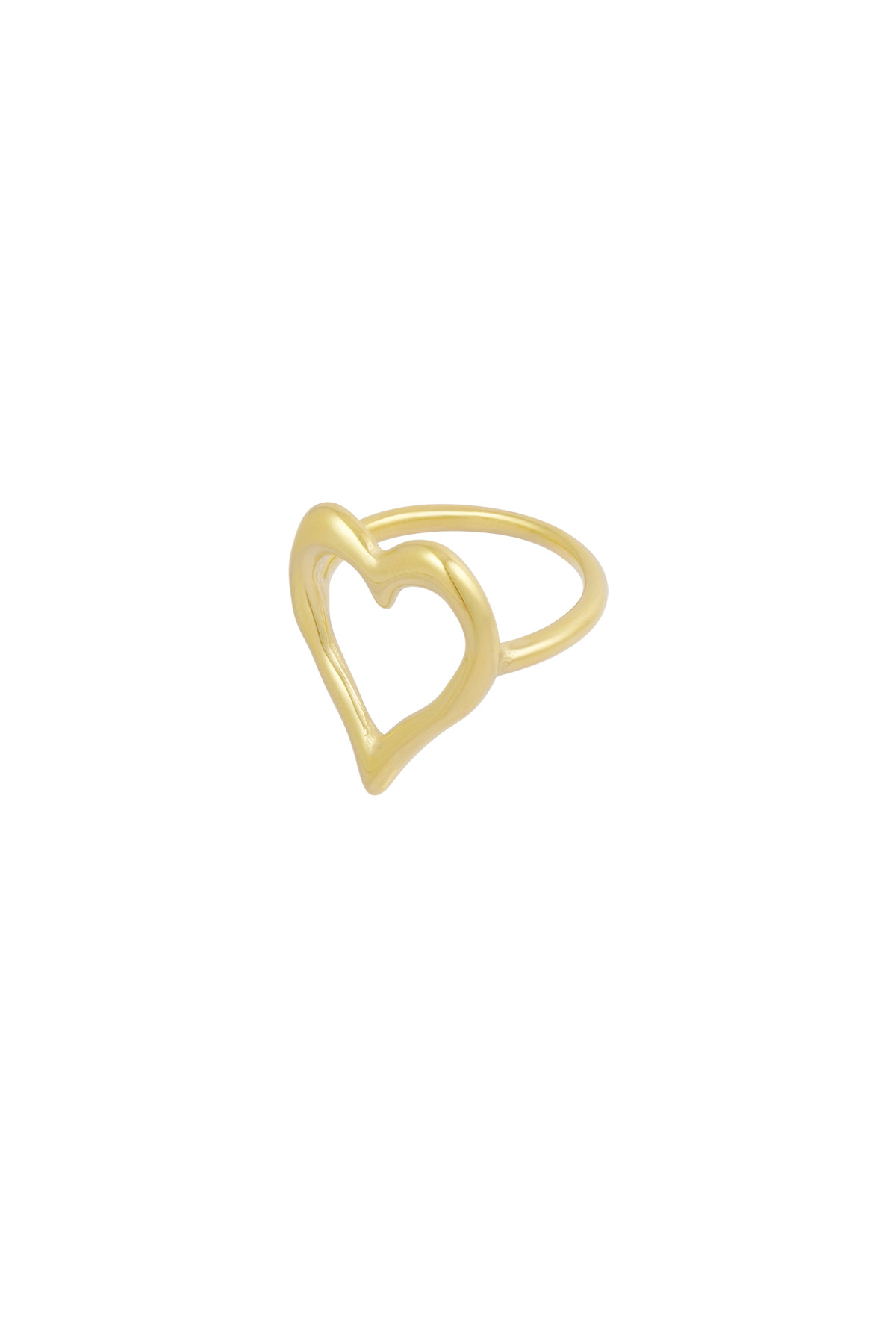 Strukturierter Herzring - Gold 16  Bild4