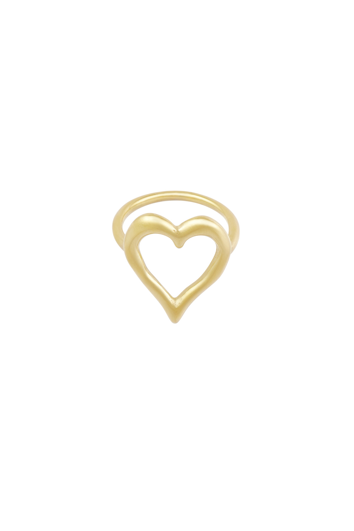 Structured heart ring - Gold Color 18  2