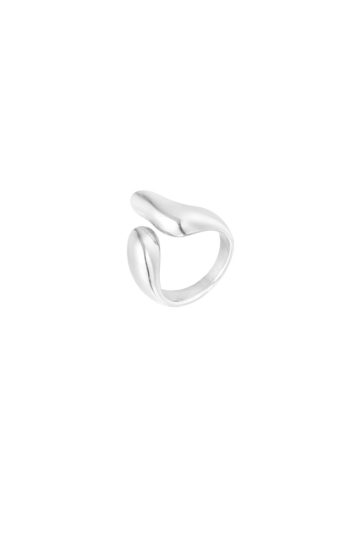 Aesthetic open ring - silver 