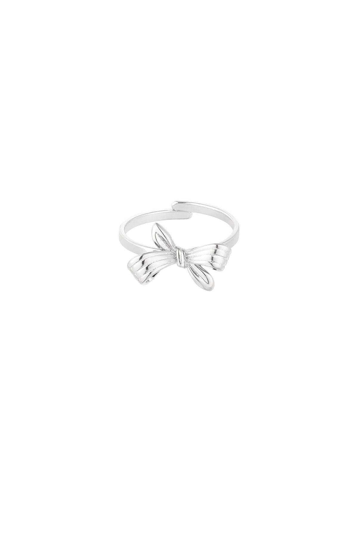 Reverse bow ring - silver  h5 