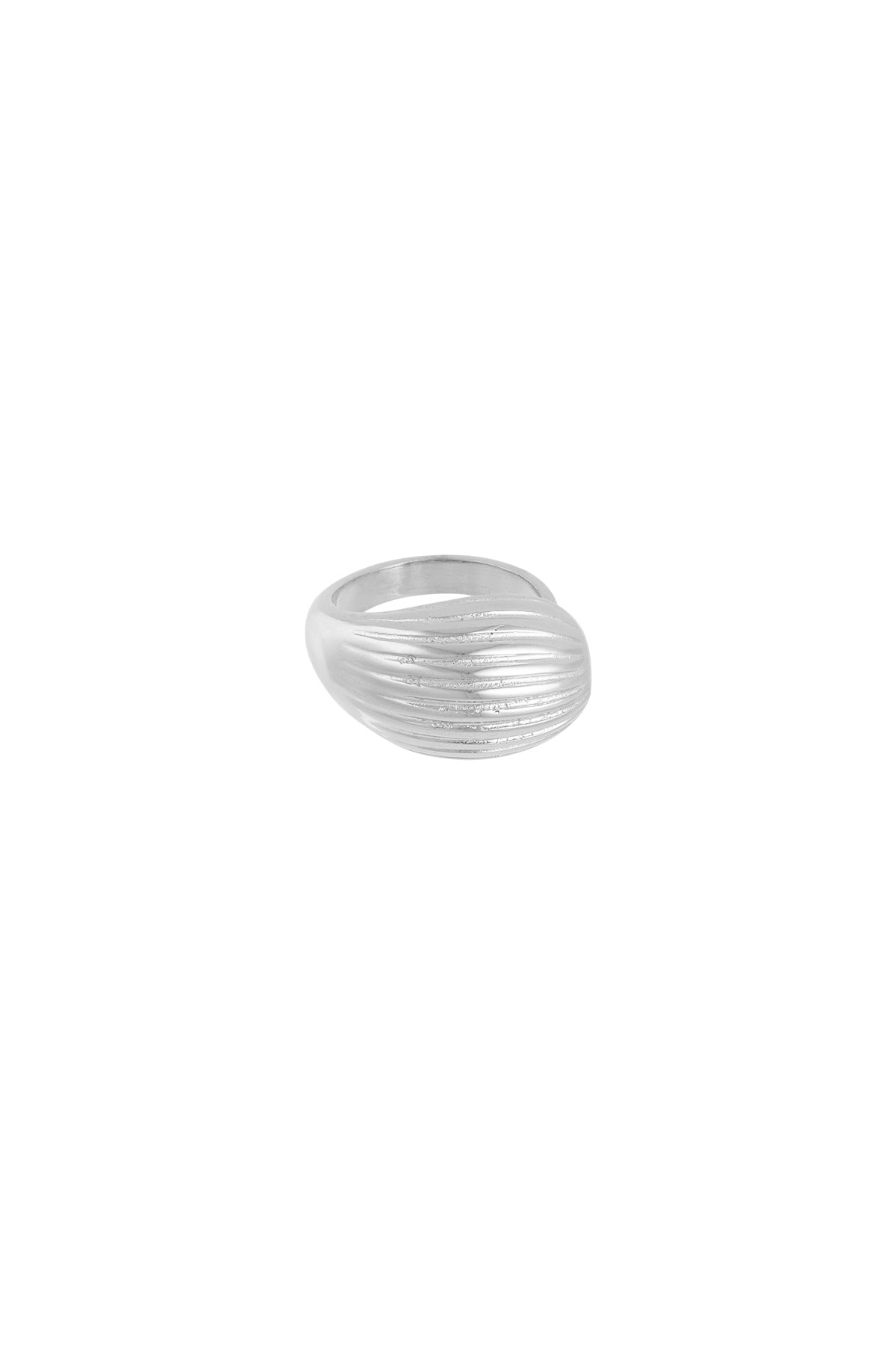 Anillo de textura dinámica - plata h5 