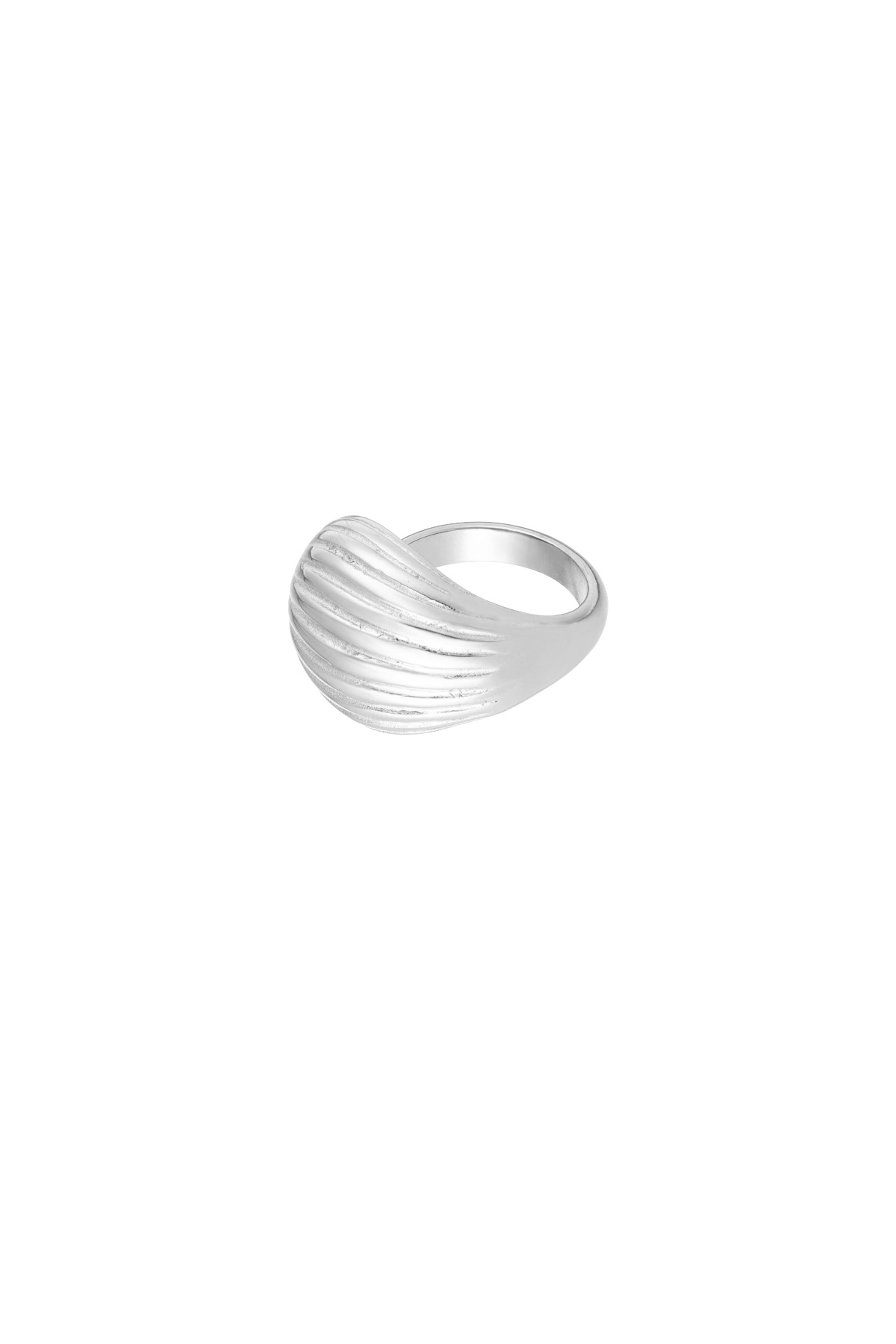 Textured Wave ring - silver h5 