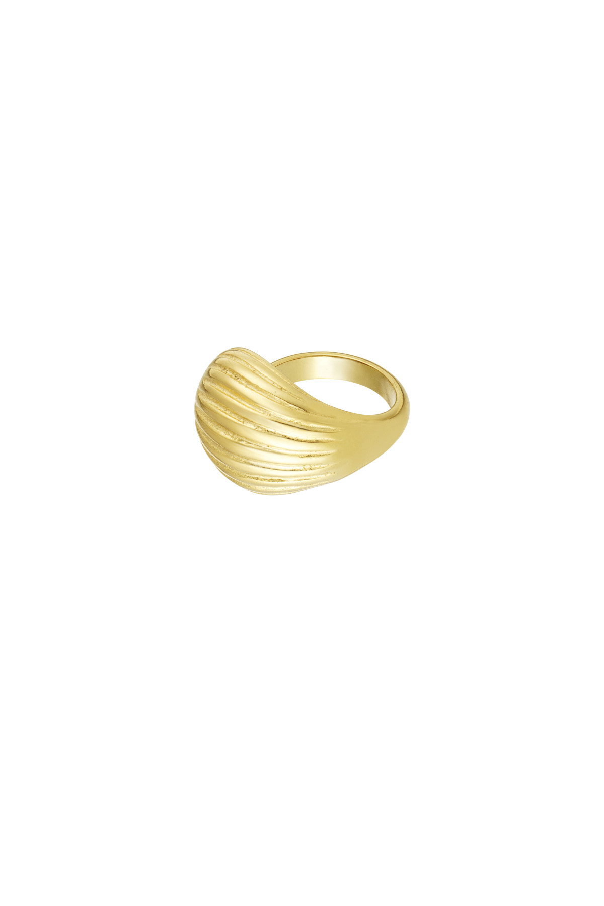 Anello Wave testurizzato - oro h5 