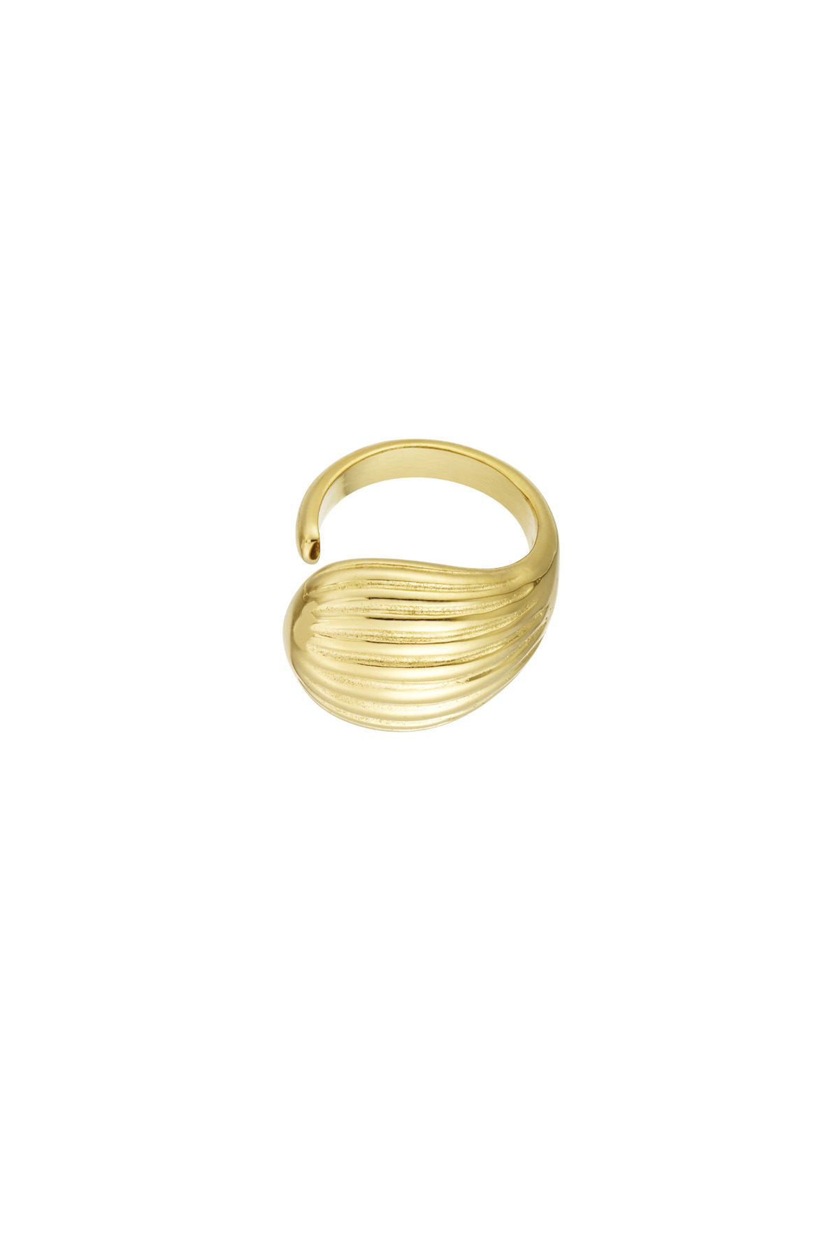 Textured Wave ring - gold h5 Picture3