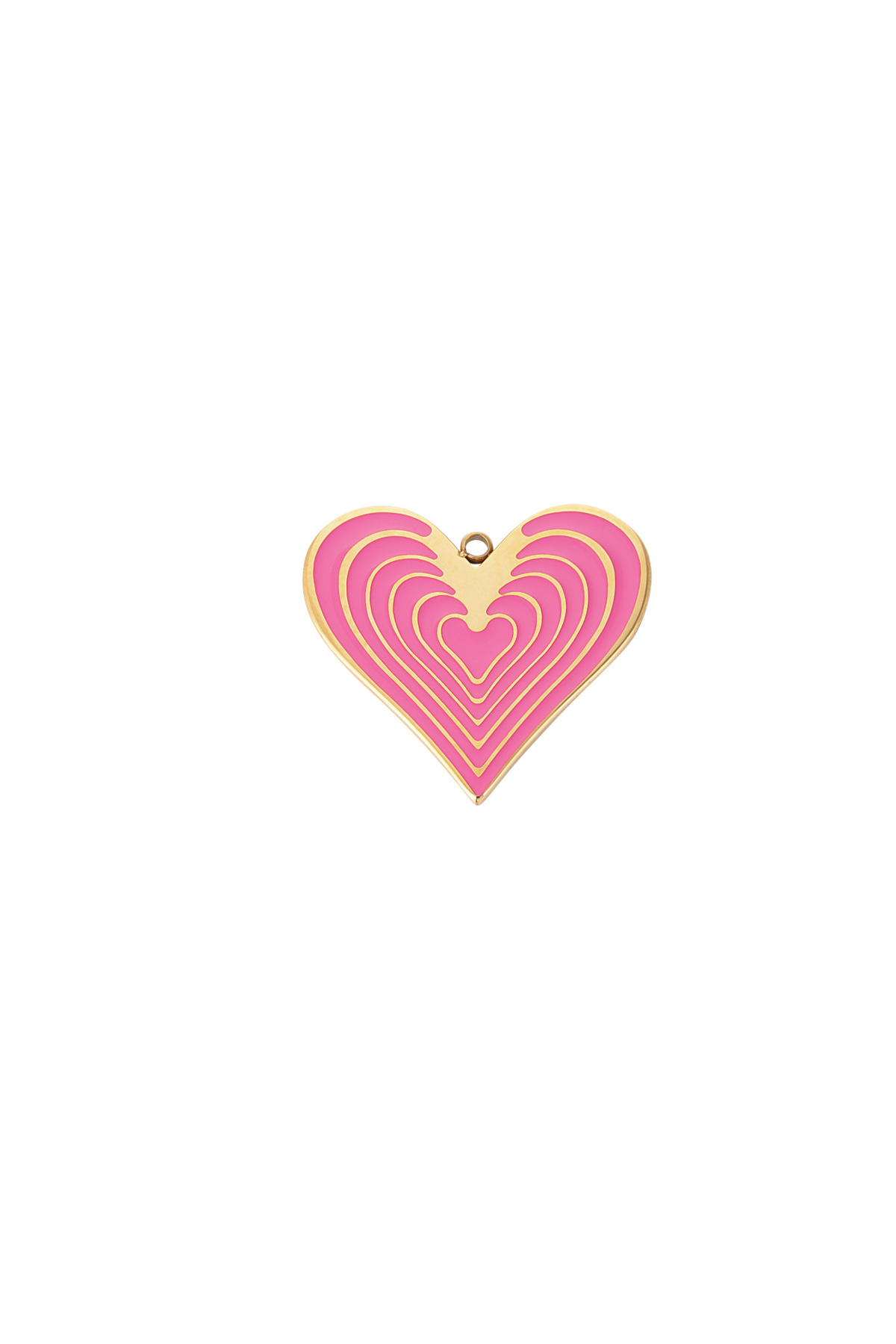 Charm coeur fou - rose h5 