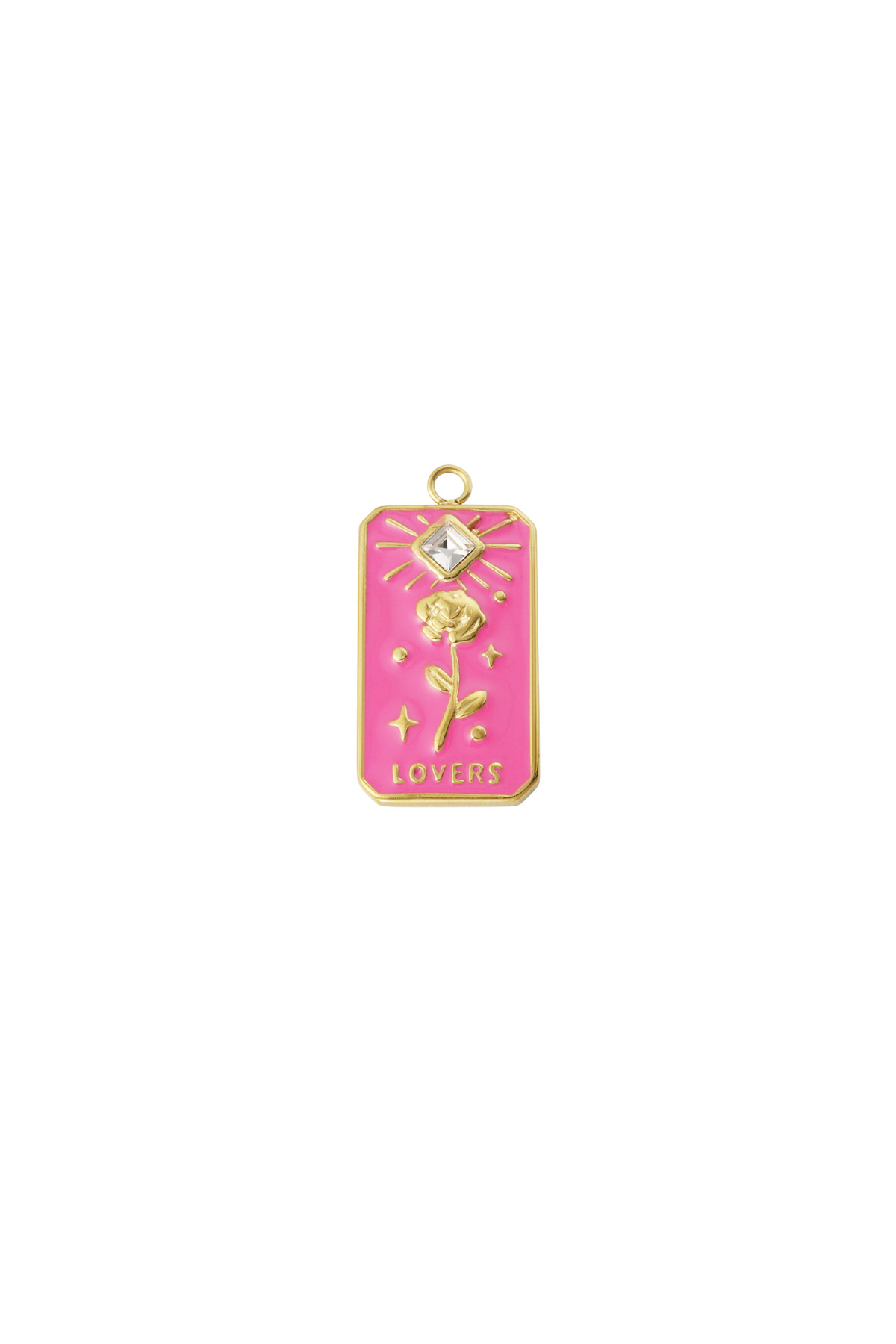 Rose charm - pink gold h5 