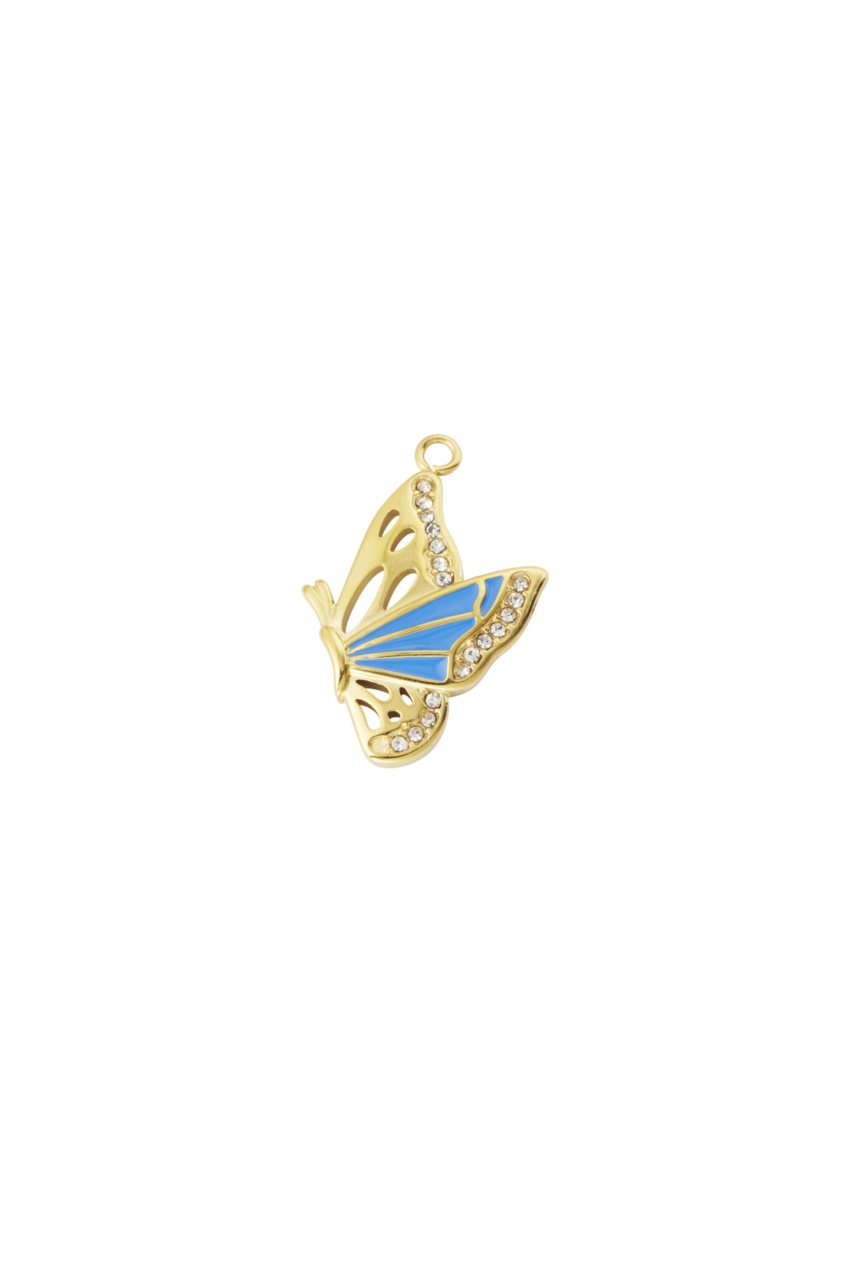 Vlinder bedel - blauw goud